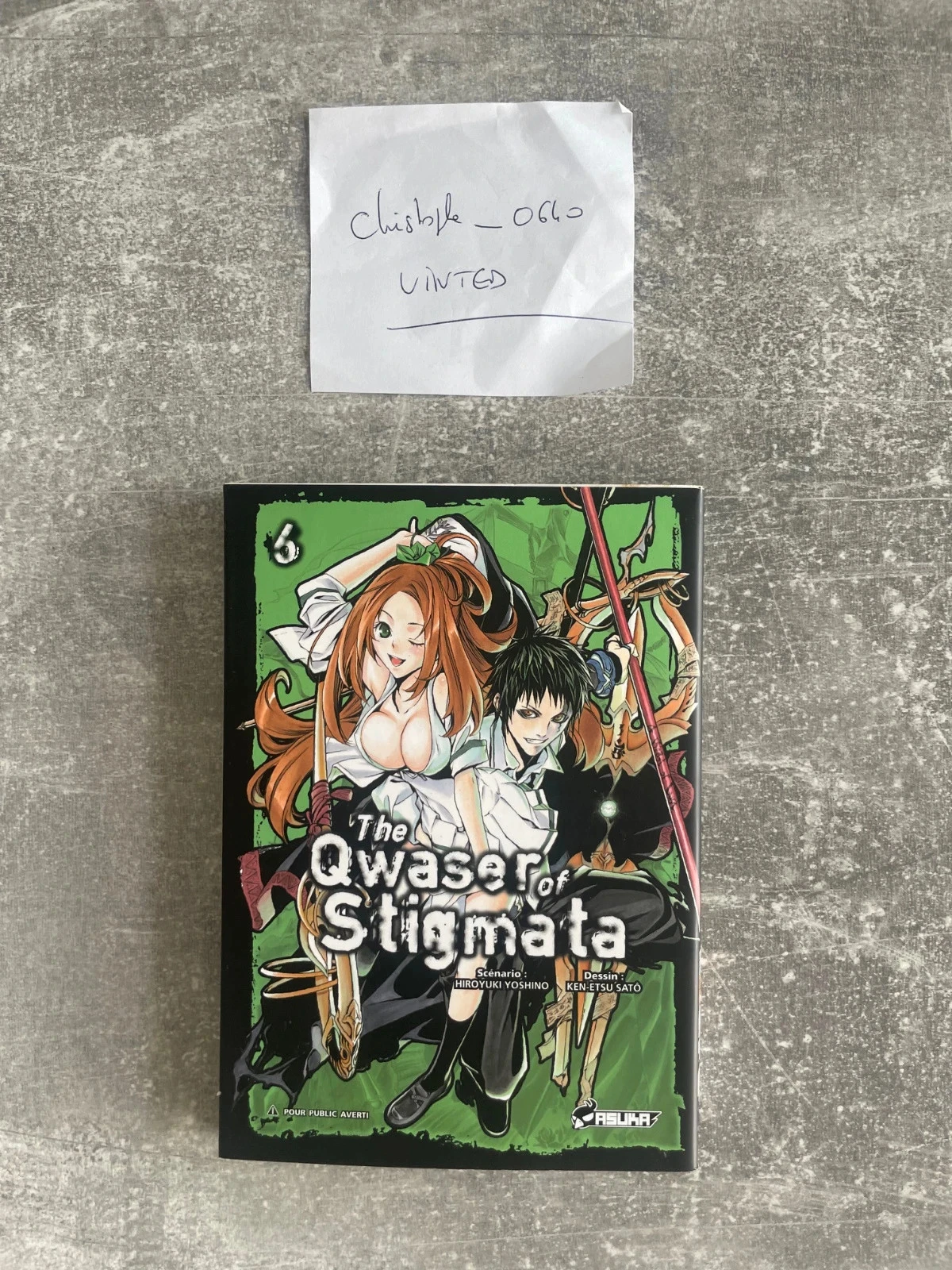 Manga The qwaser of stigmata tome 6 en version française.